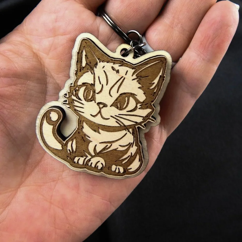 Adorable cat keychain